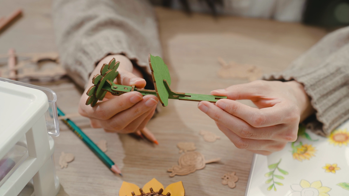 3D Wooden Flower Puzzles: Sunflower